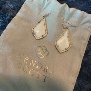 Kendra Scott White Drop Earrings